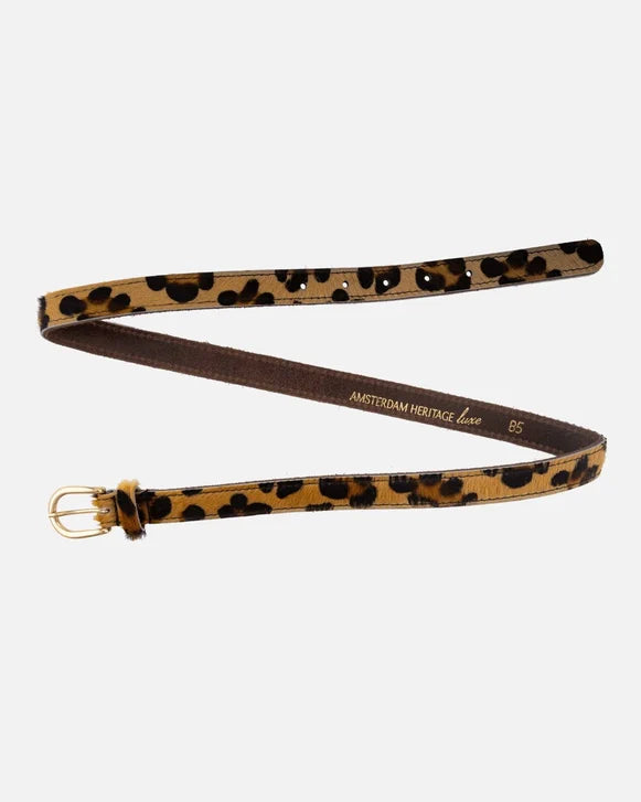 LEOPARD COW HAIR BELT