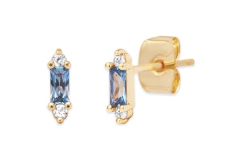 BAGUETTE POST EARRINGS