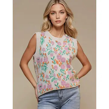 Floweret Sweater Vest