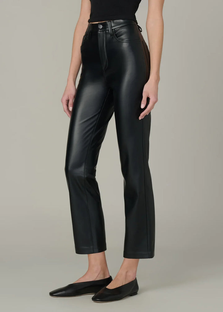 LYRA SLIM ANKLE VEGAN LEATHER PANT