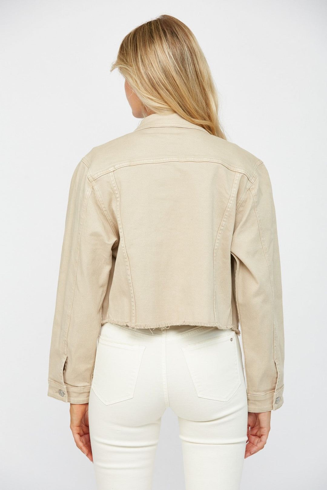 WOMEN'S STRETCH DENIM JACKET in MAIZE