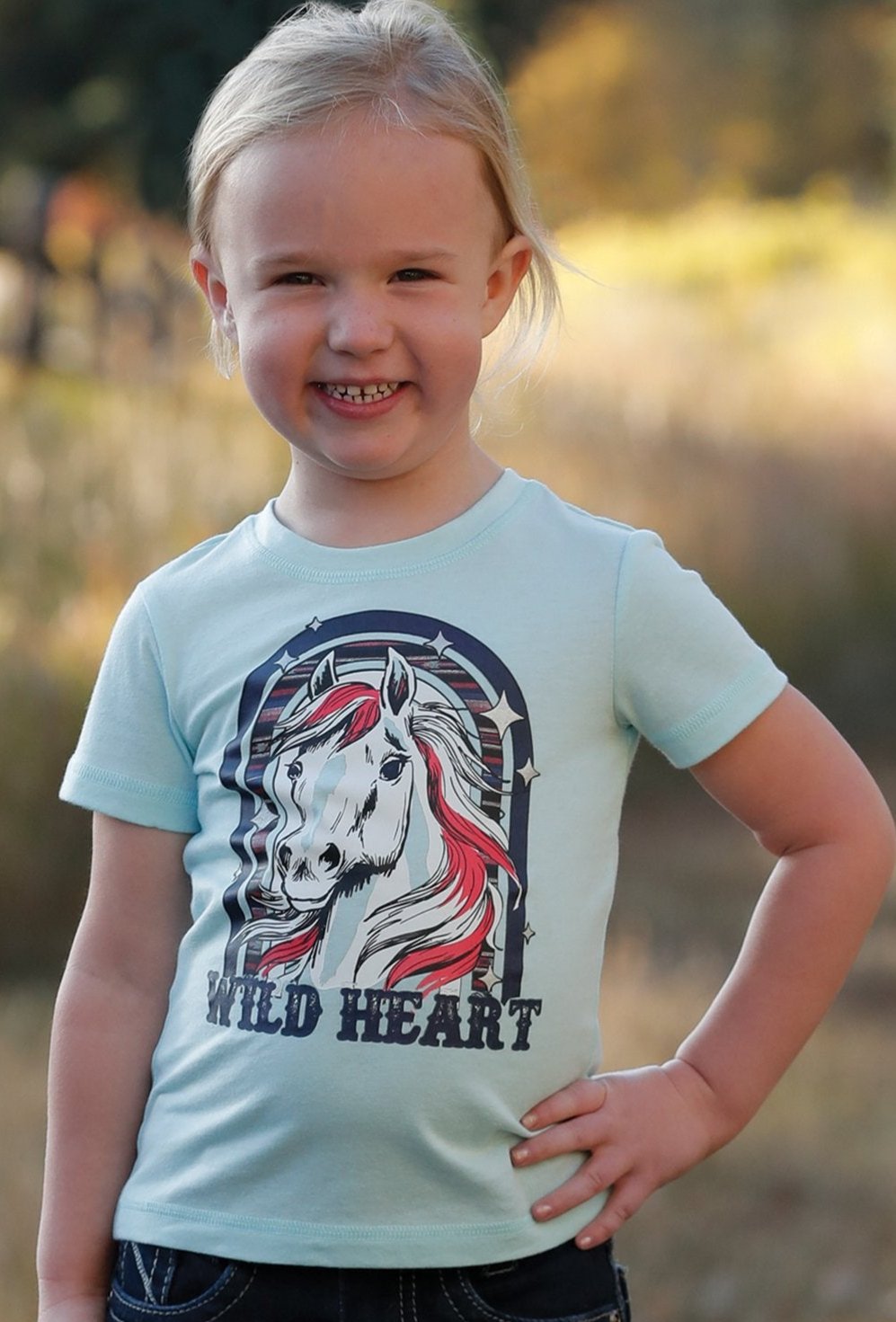 CRUEL GIRL WILD HEART TODDLER TEE - Light Blue