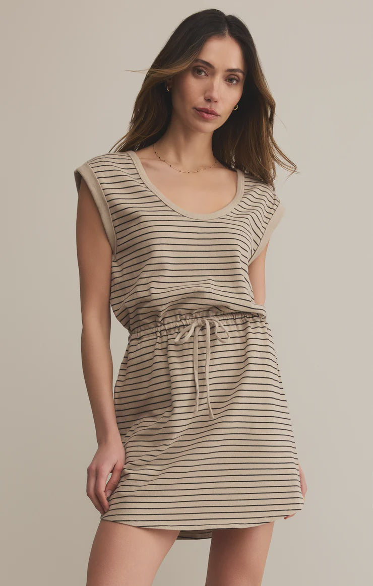 DAYSHIFT STRIPED MINI DRESS