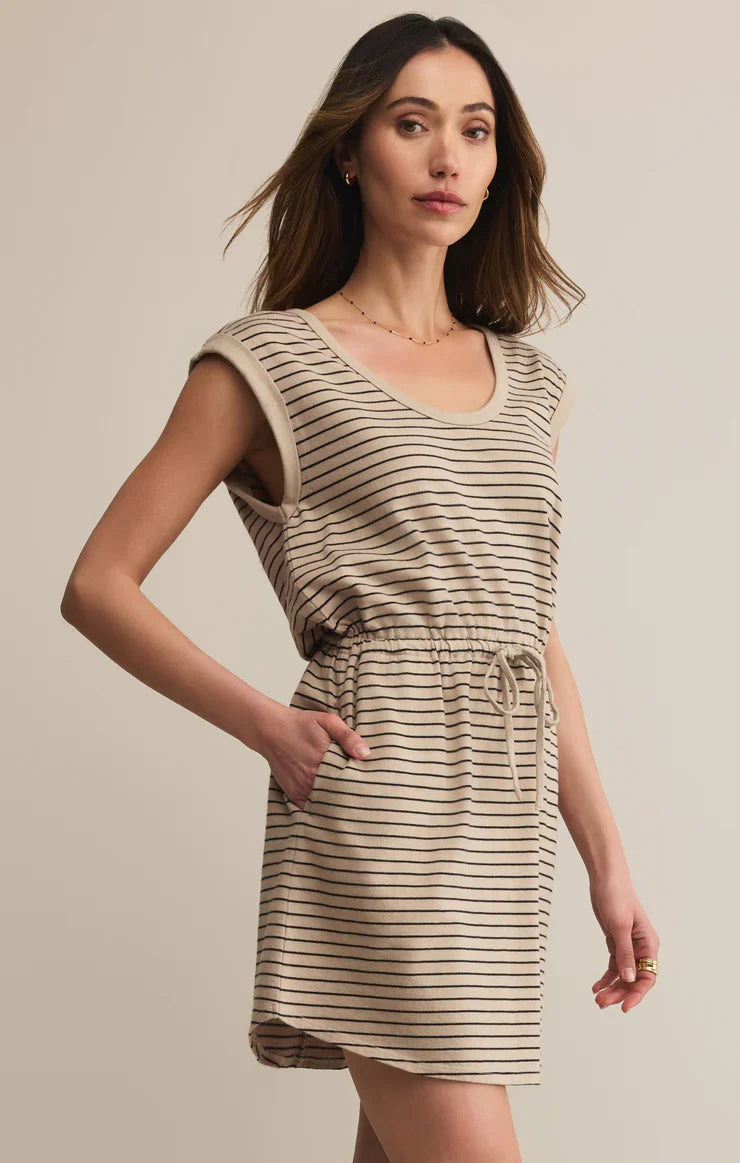 DAYSHIFT STRIPED MINI DRESS
