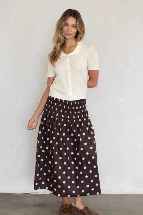 POLKA DOT MIDI SKIRT
