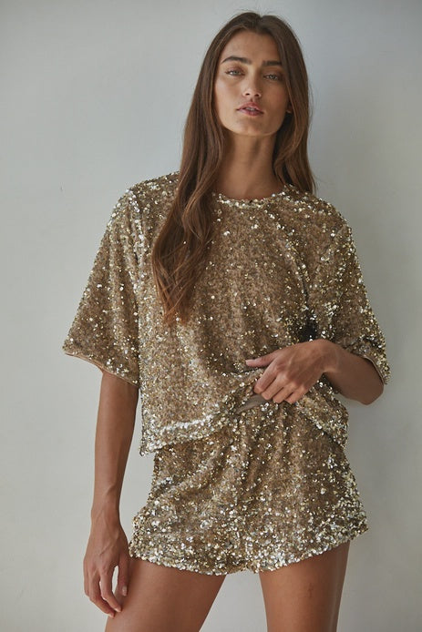 SPOTLIGHT SEQUIN SHORTS