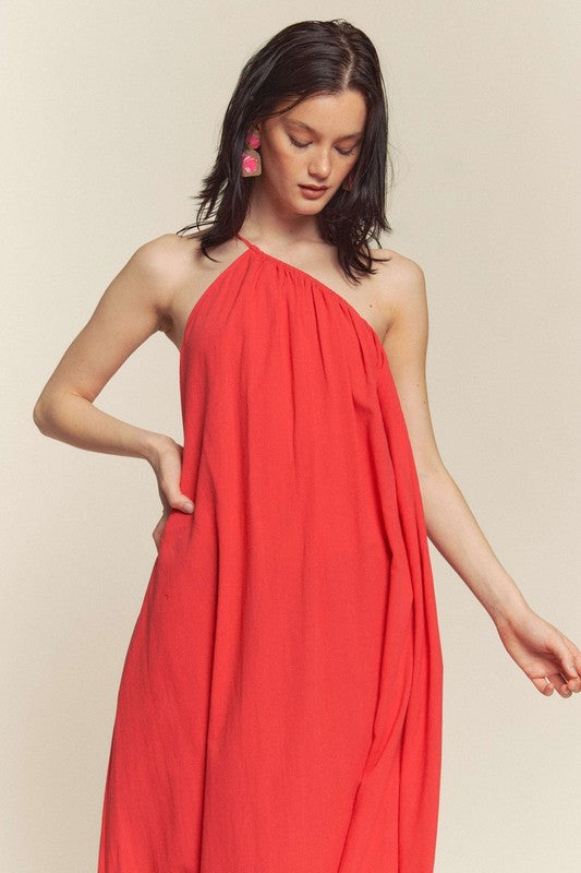 One Shoulder Maxi Dress