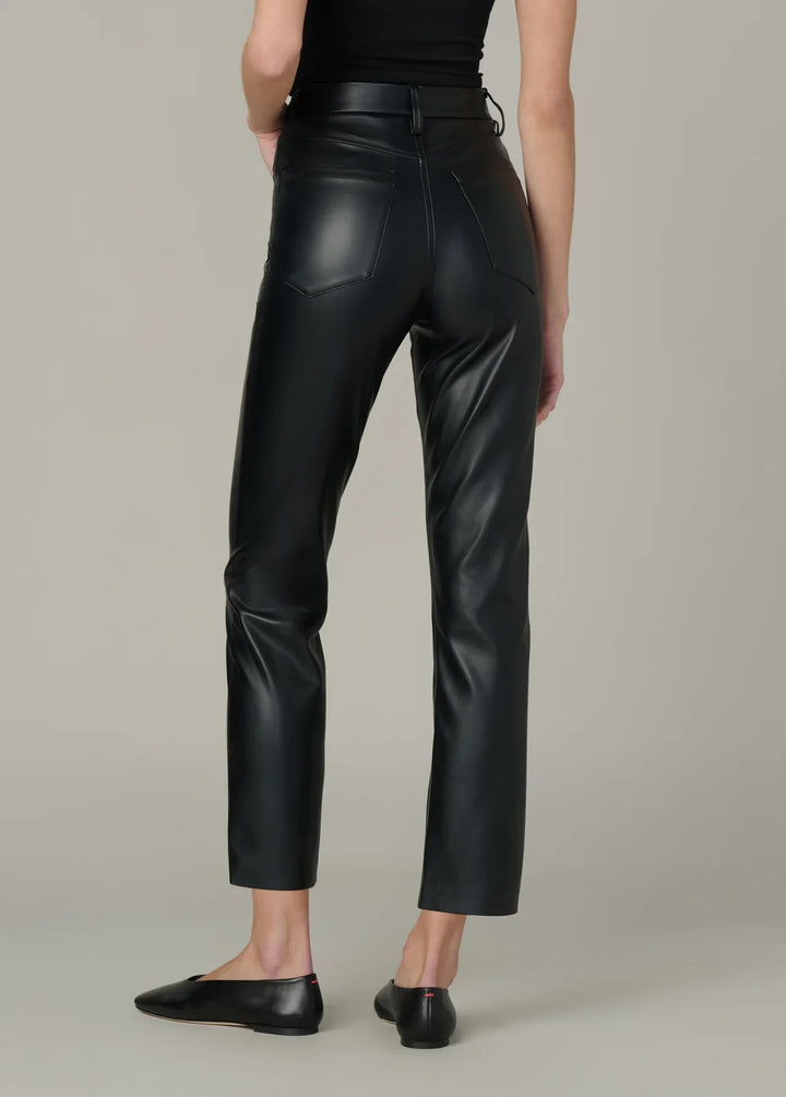 LYRA SLIM ANKLE VEGAN LEATHER PANT