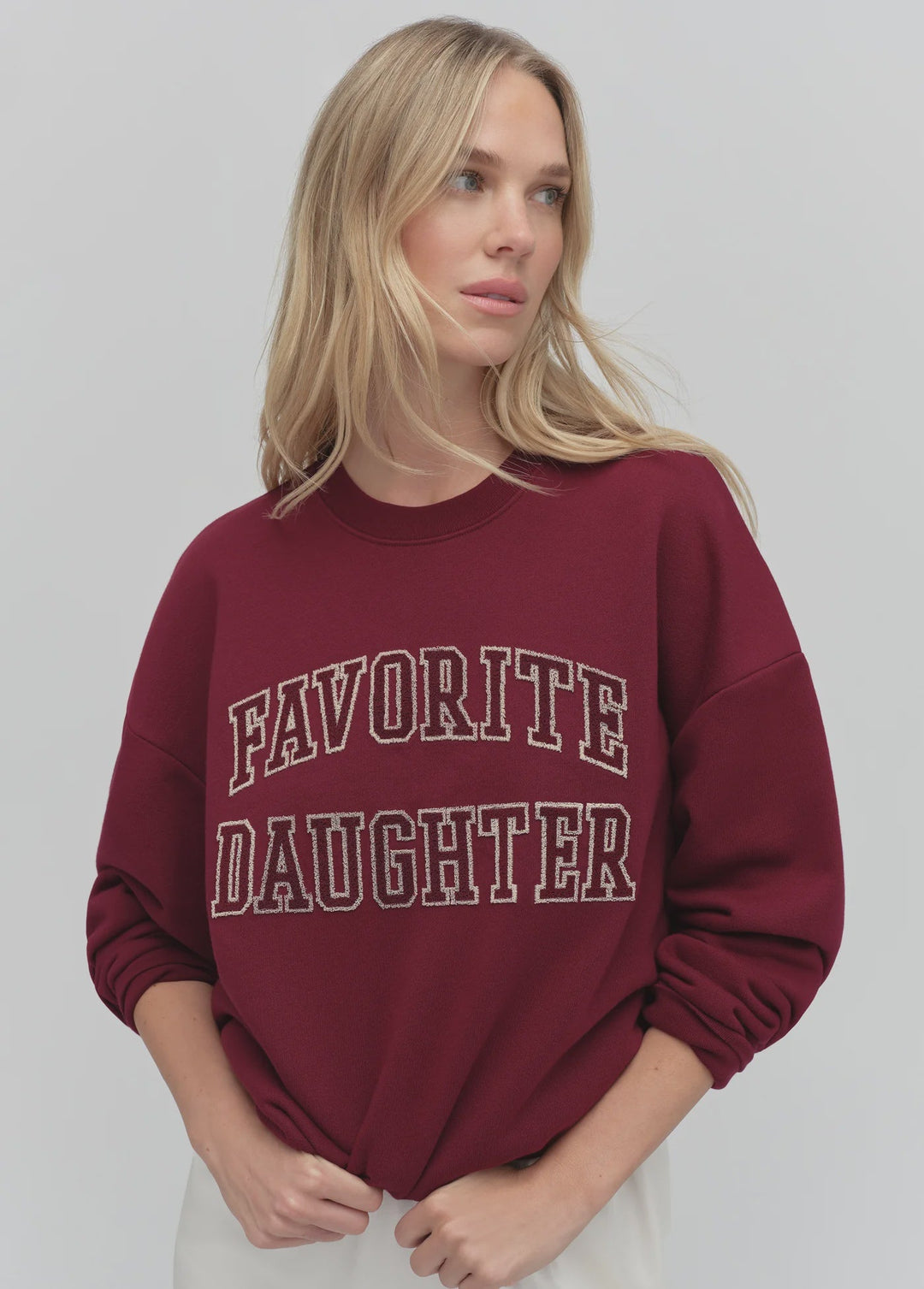 COLLEGIATE EMBROIDERY SWEATSHIRT