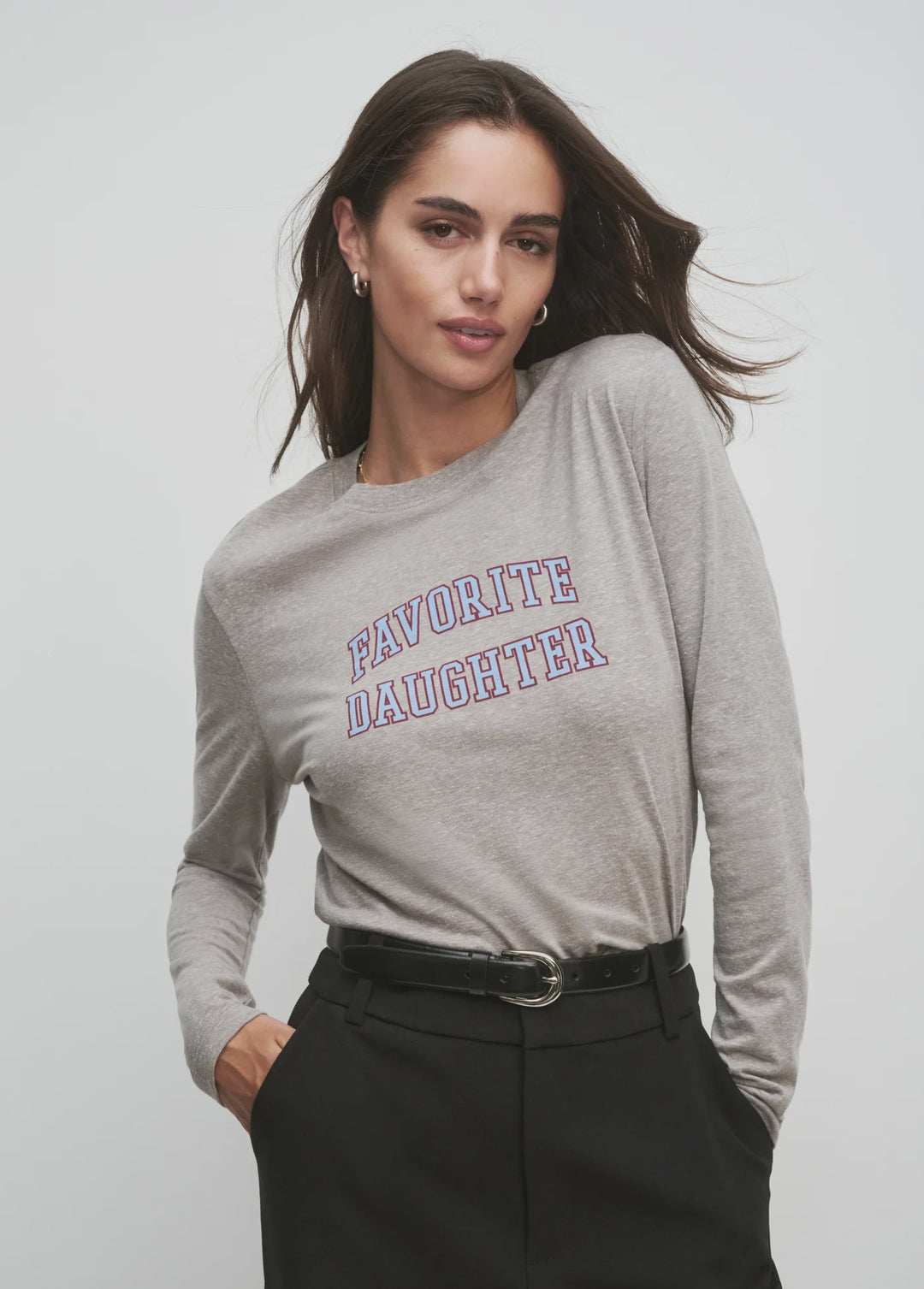 CROPPED COLLEGIATE LS TEE