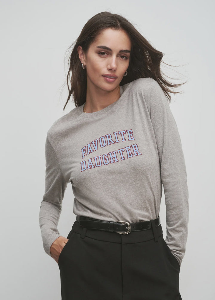 CROPPED COLLEGIATE LS TEE