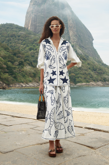 FRESH FISH MIDI SKIRT