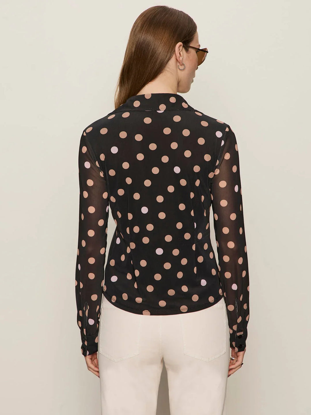 FITTED MESH BUTTON DOWN