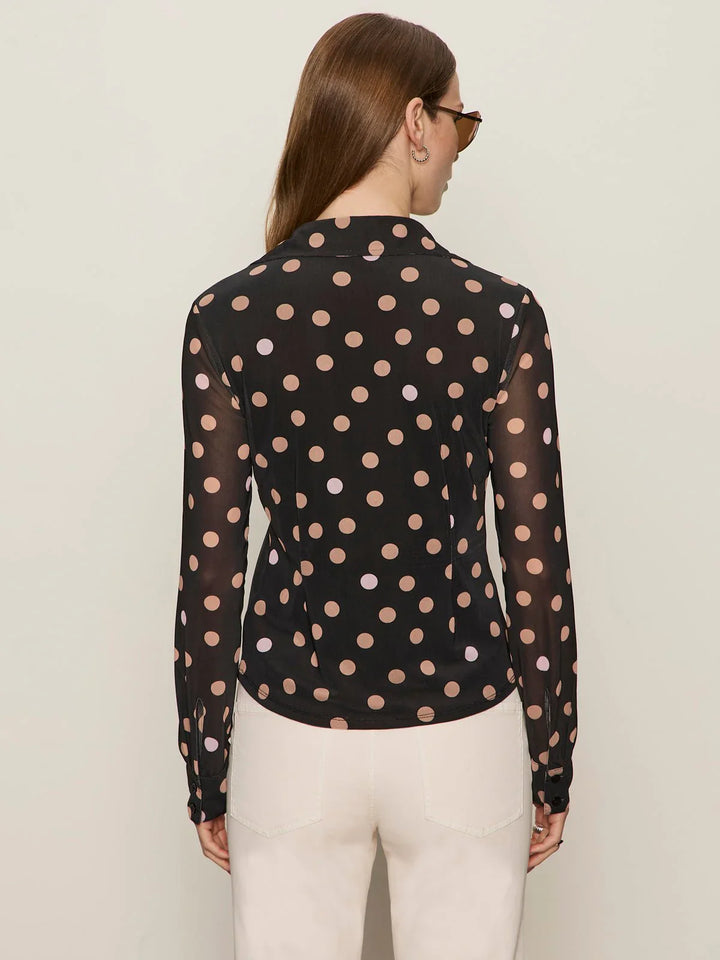 FITTED MESH BUTTON DOWN