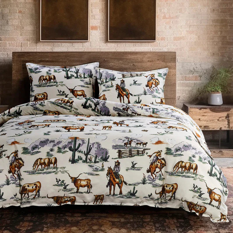 RANCH LIFE REVERSABLE BEDDING SET, SUPER KING