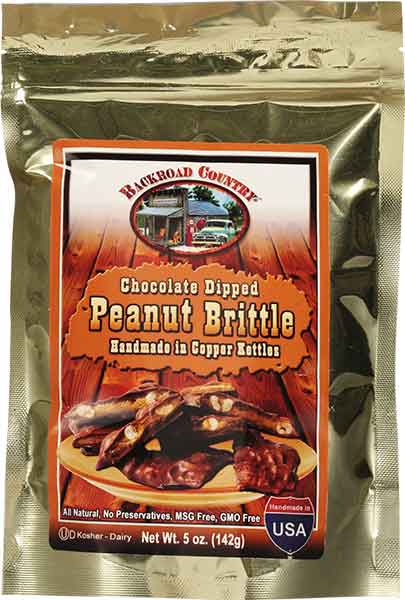 Chocolate Dipped Peanut Brittle 5oz Hill Country Amish
