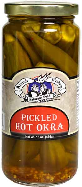 Hot Pickled Okra 16oz Hill Country Amish