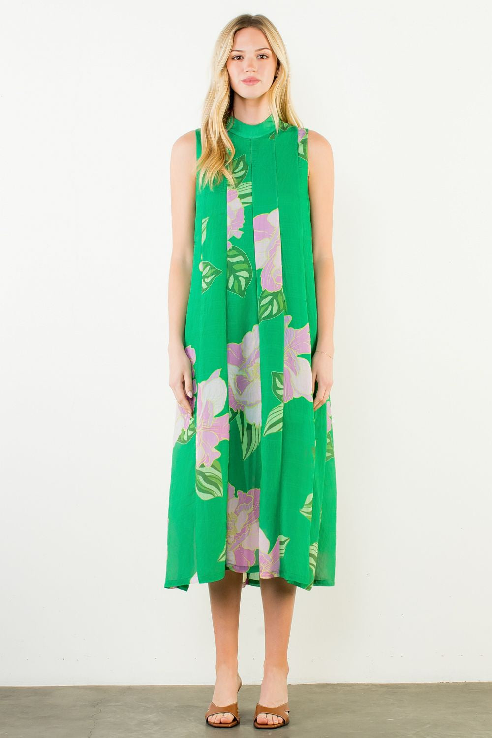 FLORAL PRINT MIDI DRESS