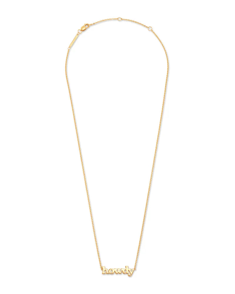 HOWDY PENDANT NECKLACE