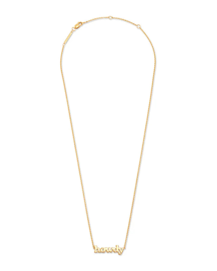 HOWDY PENDANT NECKLACE