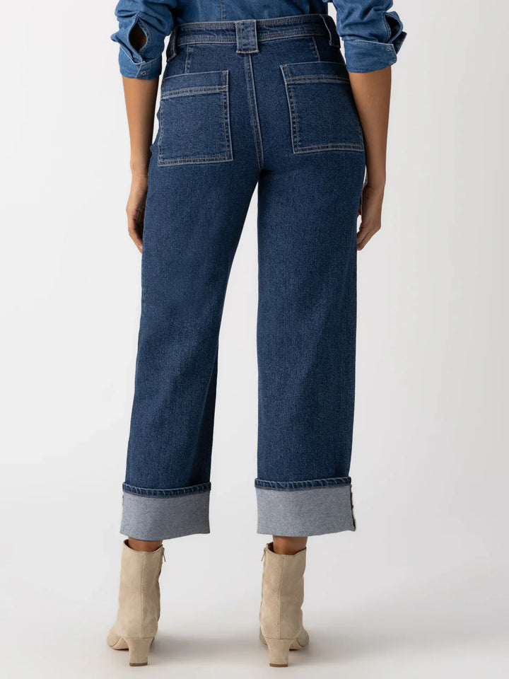 LUNA CUFFED DENIM PANT