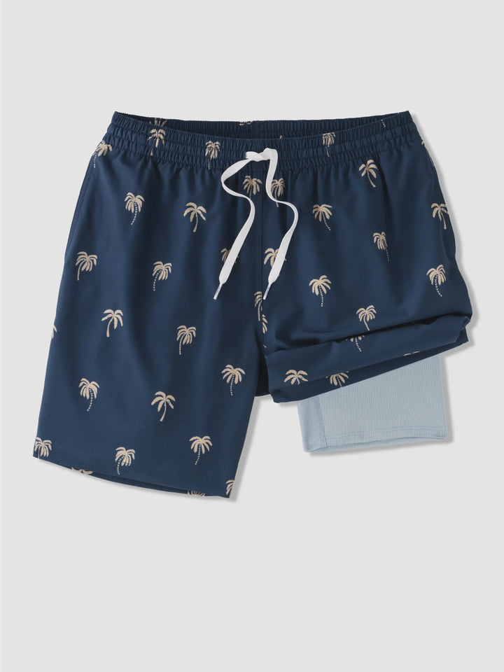 THE MIDNIGHT PALMS 7" CLASSIC LINED SWIM TRUNK