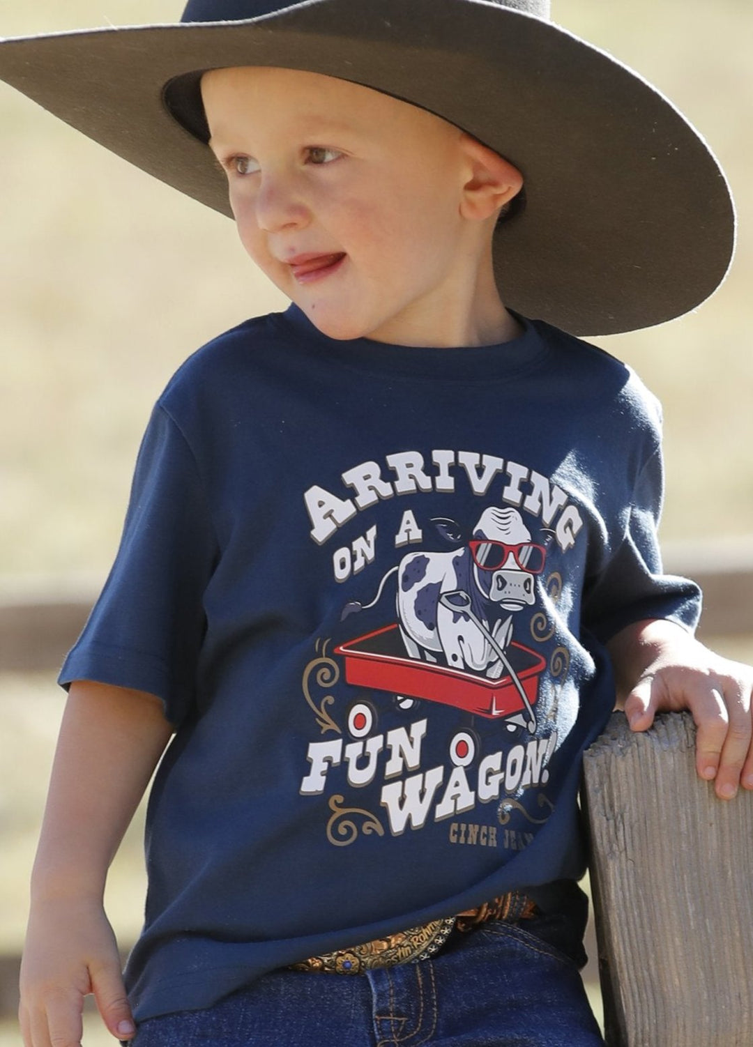 CINCH TODDLER FUN WAGON TEE in NAVY