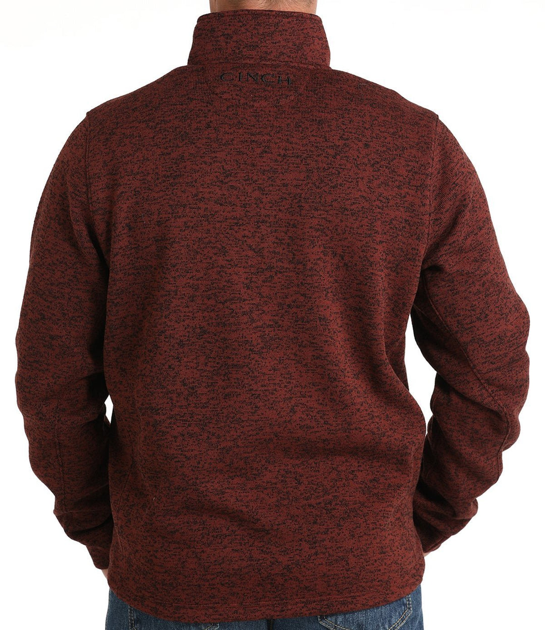 CINCH MEN'S SWEATER KNIT PULLOVER - BURGUNDY