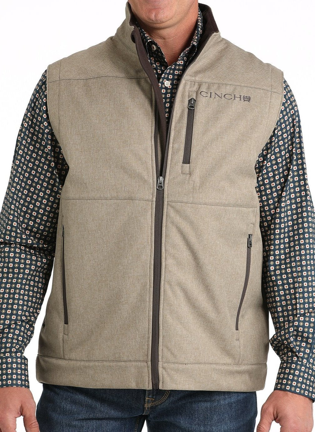 CINCH MEN'S CONCEALED CARRY BONDED VEST - STONE