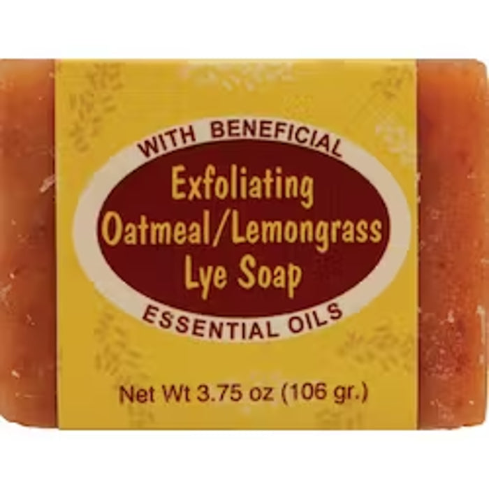 Oatmeal Lemongrass Exfoliating Lye Bar Soap