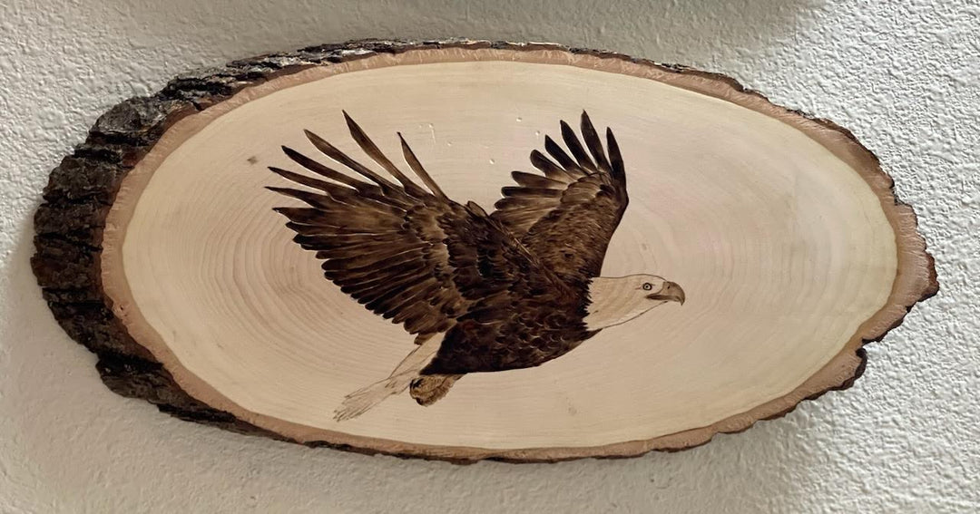 Round Wood Burning Art