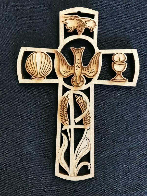 7inch Wood Cross "In Christ Alone"