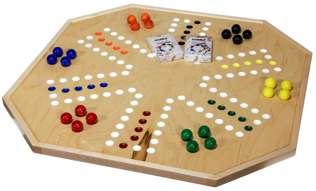 Jumbo Marble Chase Game Board 4-6 Players Two Sided