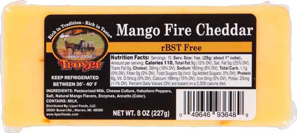 Mango Fire Cheddar Cheese 8oz