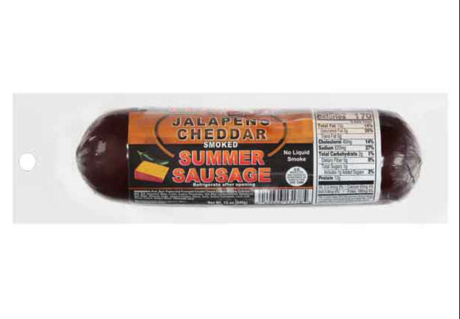 Jalapeño Cheddar Summer Sausage 12oz