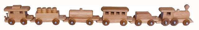 Oak Wooden Train