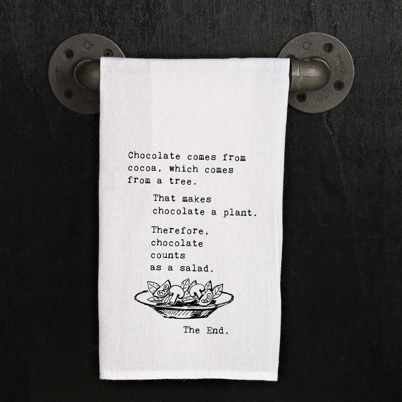 Kitchen Towel "Chocolate Is A Salad"