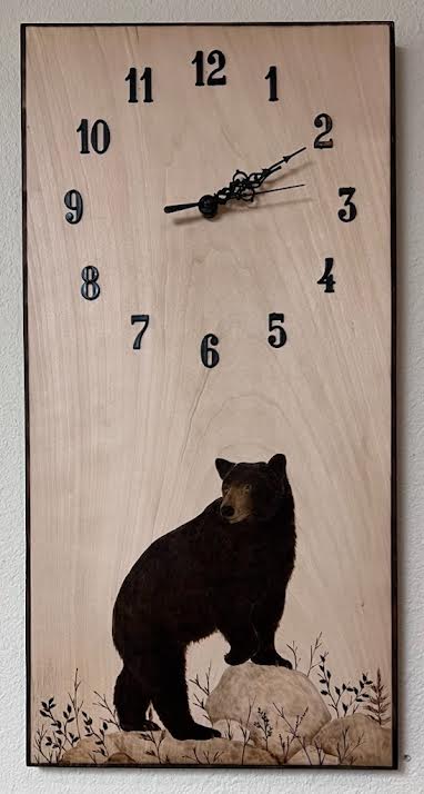 Wood Burn Clock