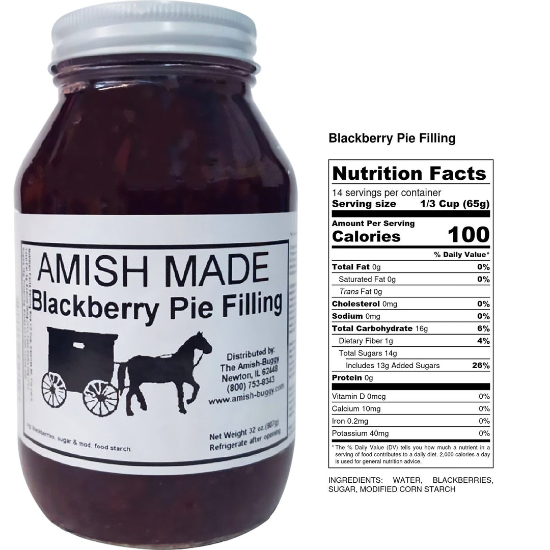 Amish Made Blackberry Pie Filling 32oz