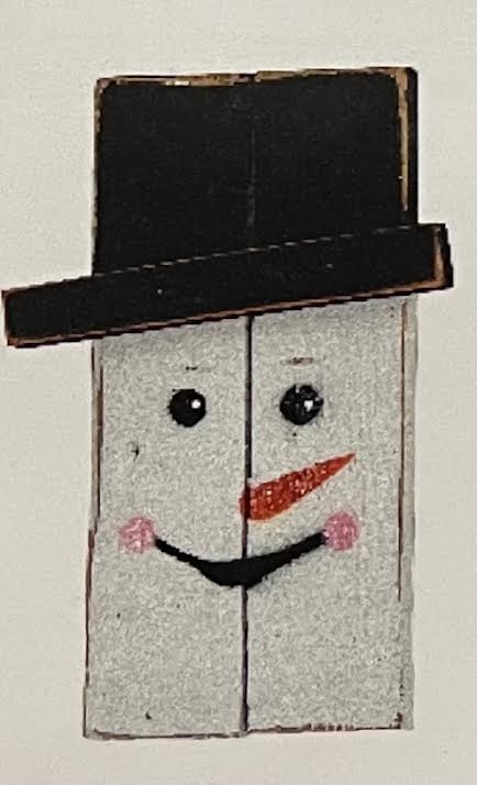 7x14 Painted Snowman