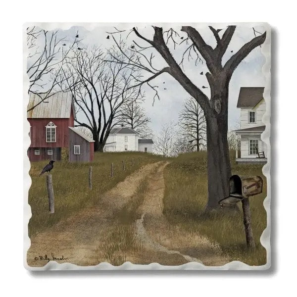 Old Dirt Road Coaster - 4 Pack