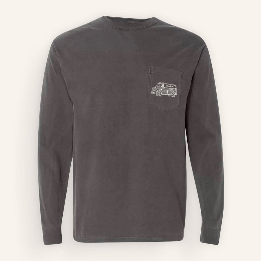 Piccolina Long Sleeve Pocket Tee | Charcoal Piccolina