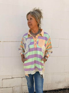 Sherbet Striped Top