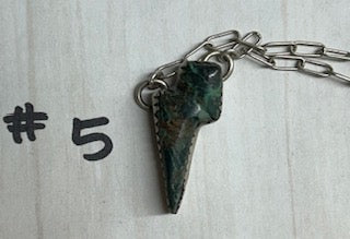 Turquoise Lightning Bolt Necklace sm