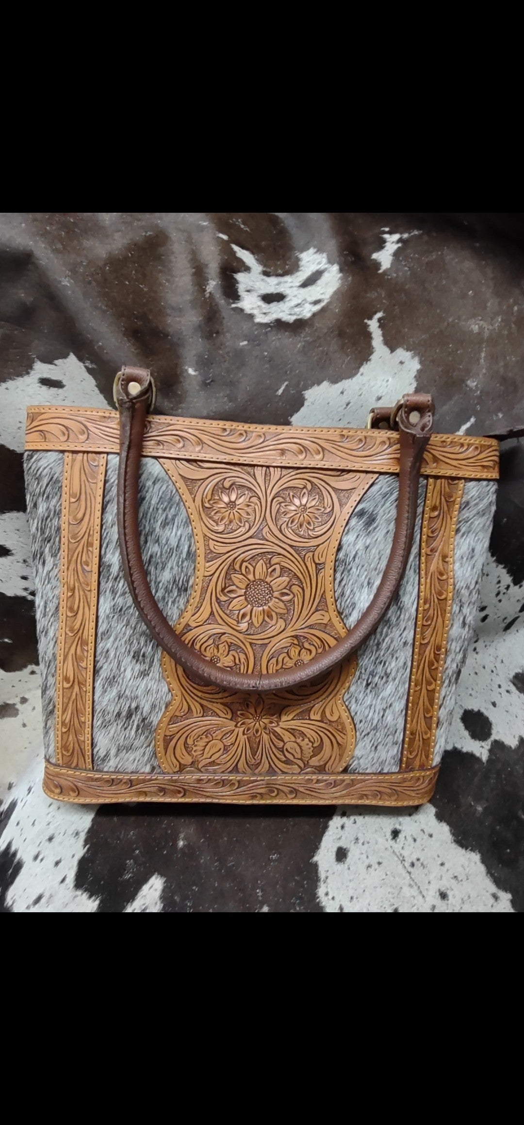 Tooled Sunflower Purse