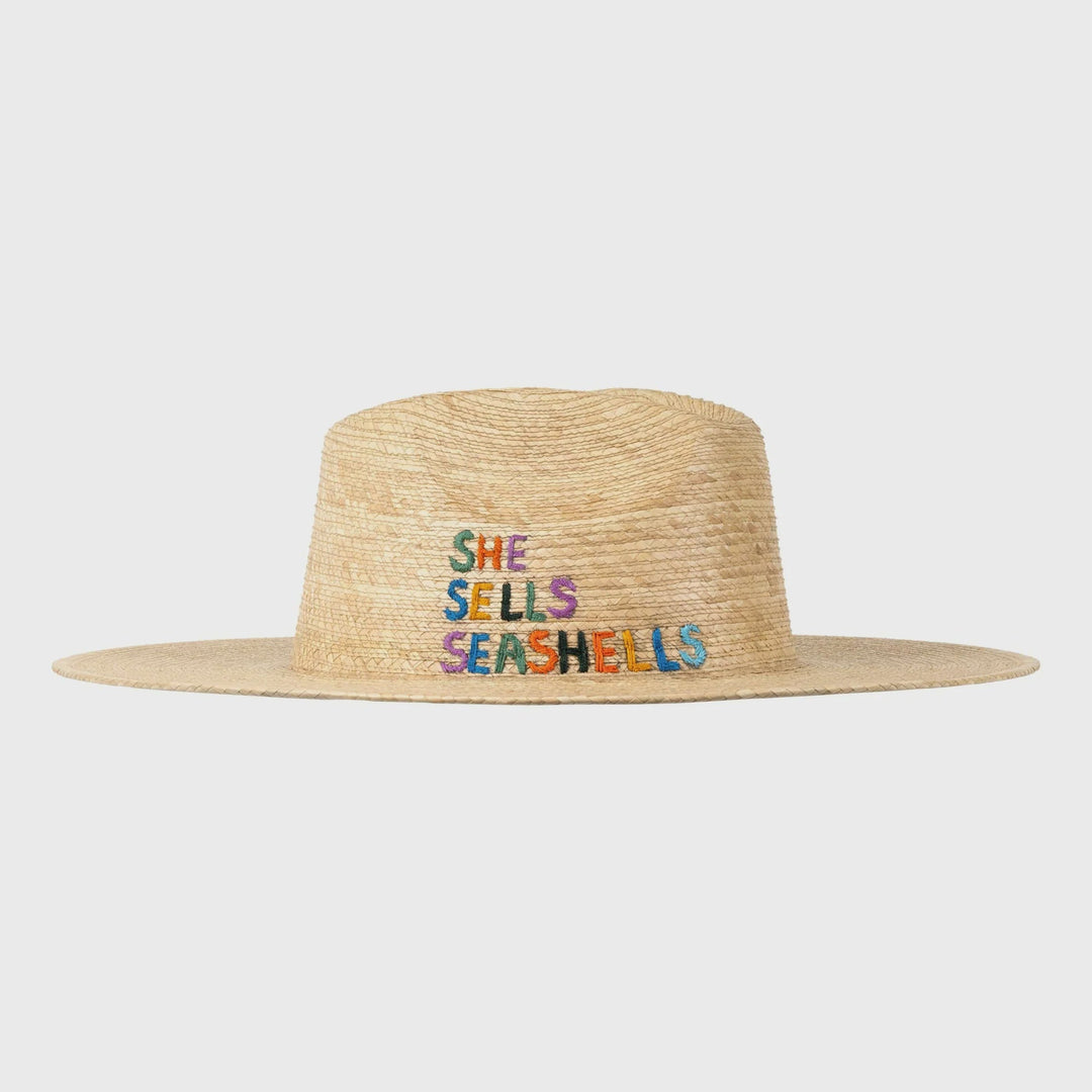 SHE SELLS SEASHELLS PALM HAT