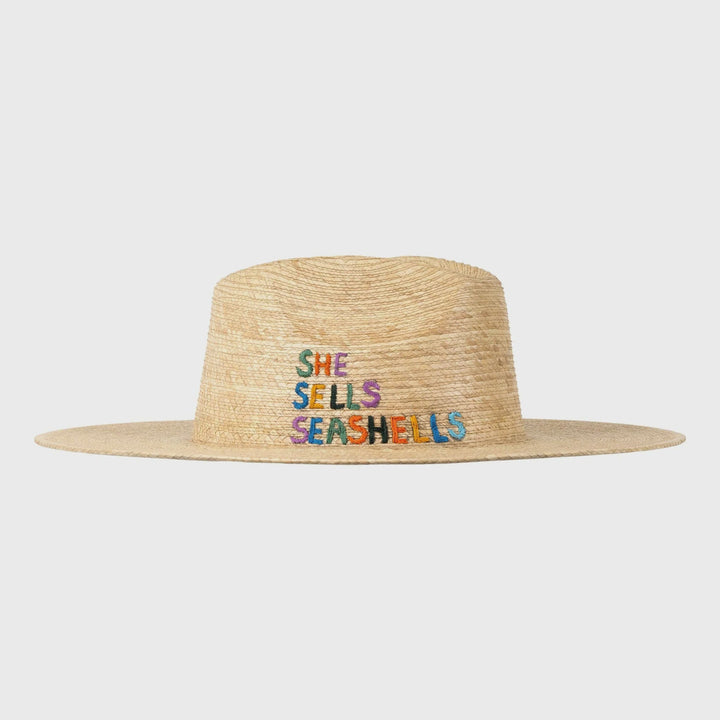 SHE SELLS SEASHELLS PALM HAT
