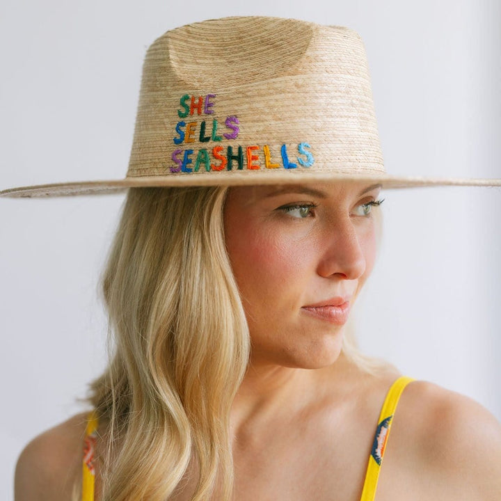 SHE SELLS SEASHELLS PALM HAT