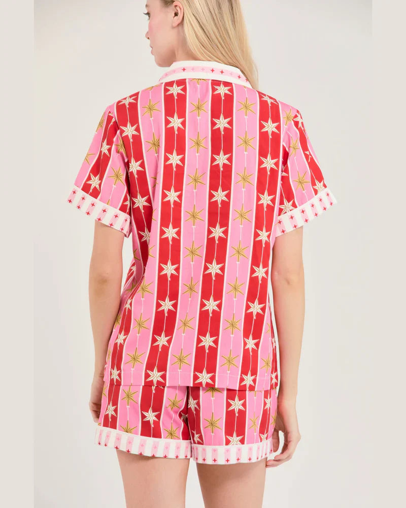 TREE TOPPER PAJAMA SHORTS SET