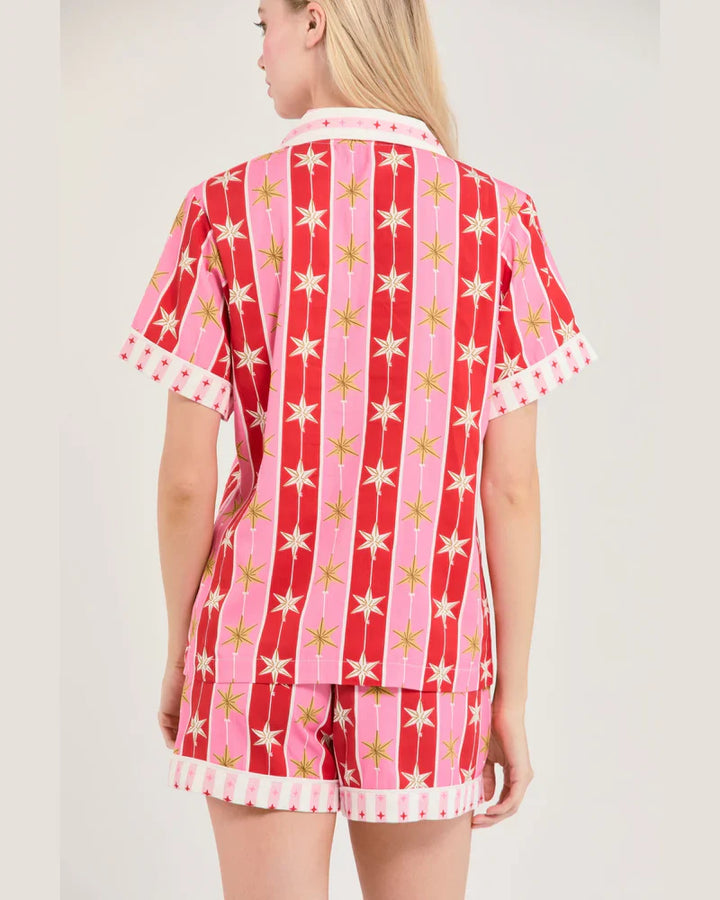 TREE TOPPER PAJAMA SHORTS SET